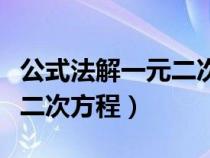 公式法解一元二次方程的公式（公式法解一元二次方程）