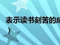 表示读书刻苦的成语有（表示读书刻苦的成语）