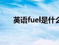 英语fuel是什么意思（fuel英文解释）