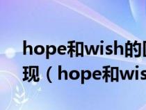 hope和wish的区别 一个能实现一个不能实现（hope和wish的区别）