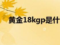 黄金18kgp是什么金（18kgp是什么金）