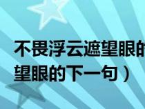 不畏浮云遮望眼的下一句怎么说（不畏浮云遮望眼的下一句）