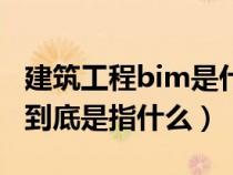 建筑工程bim是什么意思（建筑工程中的bim到底是指什么）