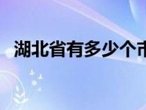 湖北省有多少个市（黄石市属于哪个省份）