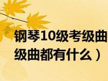 钢琴10级考级曲都有什么曲目（钢琴10级考级曲都有什么）