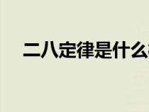 二八定律是什么概念（二八定律是什么）