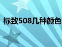 标致508几种颜色（标致508都有哪些颜色）