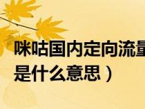 咪咕国内定向流量是什么意思（国内定向流量是什么意思）