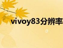 vivoy83分辨率（vivoy81分辨率多少）