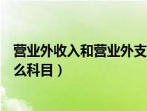 营业外收入和营业外支出属于什么科目（营业外支出属于什么科目）