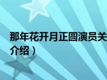 那年花开月正圆演员关系图（那年花开月正圆演员表及角色介绍）