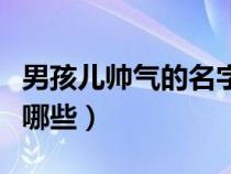 男孩儿帅气的名字（男孩帅气有涵养的名字有哪些）