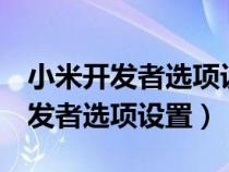 小米开发者选项设置好了会变回来（小米6开发者选项设置）