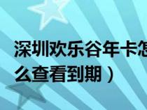 深圳欢乐谷年卡怎么查看到期（欢乐谷年卡怎么查看到期）