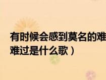 有时候会感到莫名的难过是什么歌词（有时候会感到莫名的难过是什么歌）