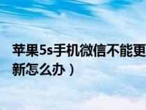 苹果5s手机微信不能更新怎么办呢（苹果5s手机微信不能更新怎么办）