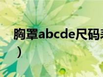 胸罩abcde尺码表（胸罩abcd尺码表怎么算）