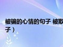 被骗的心情的句子 被欺骗的说说心情短语（被骗的心情的句子）