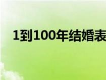 1到100年结婚表（13年什么婚什么寓意）