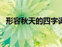 形容秋天的四字词语唯美（四字词语唯美）