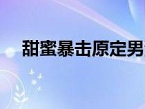 甜蜜暴击原定男演员（甜蜜暴击的演员）