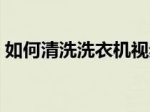 如何清洗洗衣机视频教程（如何清洗洗衣机）