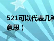 521可以代表几种意思嘛（521可以代表几种意思）