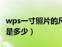 wps一寸照片的尺寸是多少（一寸照片的尺寸是多少）