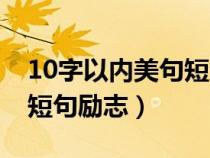 10字以内美句短句励志简短（10字以内美句短句励志）