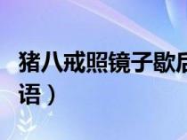 猪八戒照镜子歇后语造句（猪八戒照镜子歇后语）