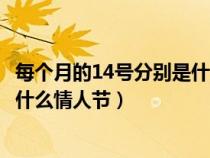 每个月的14号分别是什么情人节图片（每个月的14号分别是什么情人节）