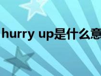 hurry up是什么意思（hurryup是什么意思）