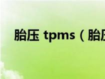 胎压 tpms（胎压监测系统tpms是什么）