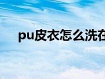 pu皮衣怎么洗在家里（PU皮衣怎么洗）