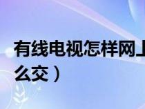 有线电视怎样网上缴费（有线电视费在网上怎么交）