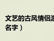 文艺的古风情侣游戏名字（古风诗意情侣游戏名字）