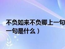 不负如来不负卿上一句是什么仓央嘉措（不负如来不负卿上一句是什么）