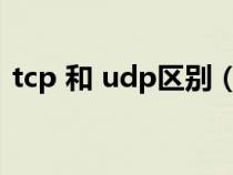 tcp 和 udp区别（tcp和udp的区别有哪些）