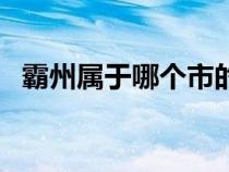 霸州属于哪个市的城市（霸州属于哪个市）