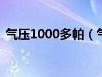 气压1000多帕（气压1000hpa是低气压吗）