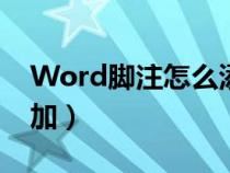 Word脚注怎么添加内容（word脚注怎么添加）