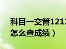 科目一交管12123怎么查成绩（交管12123怎么查成绩）