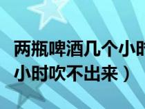 两瓶啤酒几个小时查不出酒驾（两瓶啤酒几个小时吹不出来）