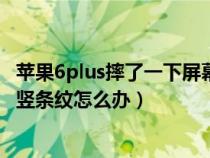 苹果6plus摔了一下屏幕出现条纹（苹果6摔了一下屏幕出现竖条纹怎么办）