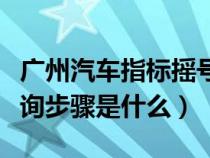 广州汽车指标摇号结果（广州汽车指标摇号查询步骤是什么）