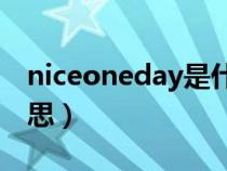 niceoneday是什么意思（niceday是什么意思）