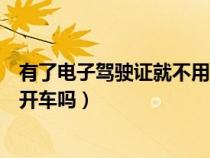 有了电子驾驶证就不用带驾驶证了吗（有了电子驾驶证可以开车吗）