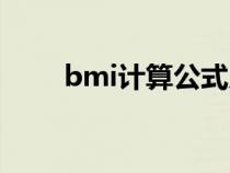 bmi计算公式入口（bmi计算公式）