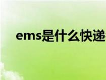 ems是什么快递名称（ems是什么快递）