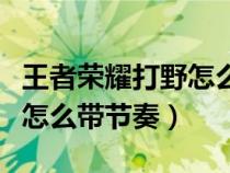 王者荣耀打野怎么带节奏思路（王者荣耀打野怎么带节奏）